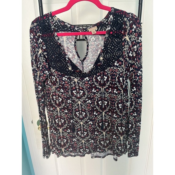 Cape Juby Tops - Cape Juby Womens Long Sleeve Blouse Blue Floral Size M Lightly Worn